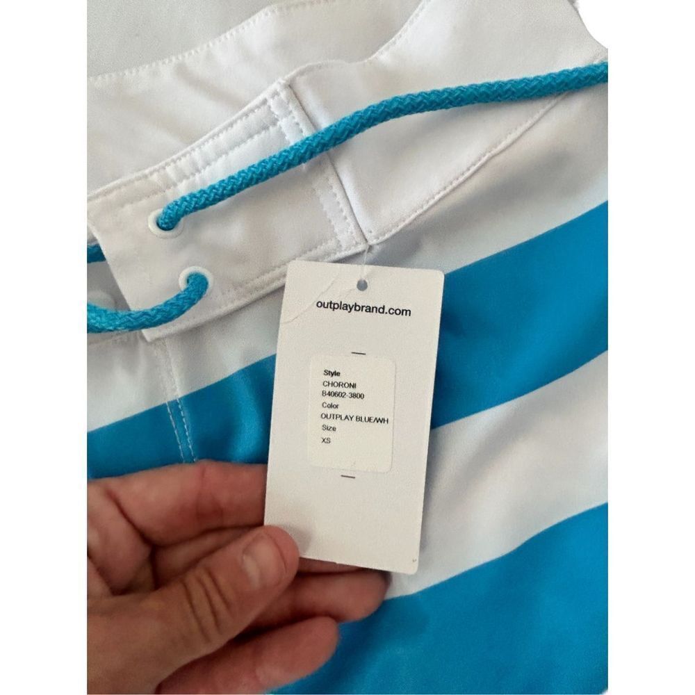 Outplay blue striped shorts - perfect for over a swimsuit size XS NWT
